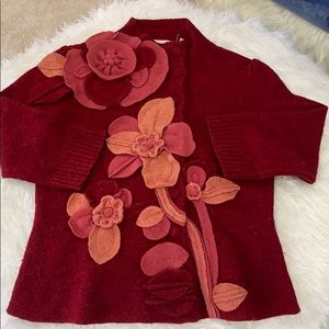 Anthropologie Sleeping in Snow Sweater M 99% Wool